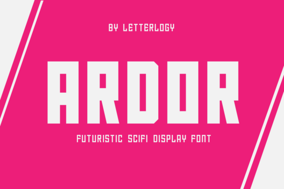 Ardor: A Futuristic Square Sans Serif for Modern Branding