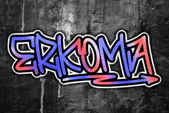 Erkoma: A Bold Monoline Graffiti Font for Real Branding Impact