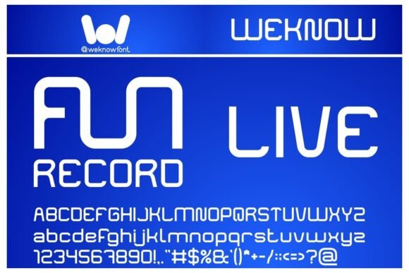 Funrecord Live: A Futuristic Display Font for Makers
