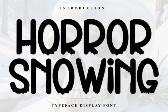 Horror Snowing Font: A Playful Display Typeface for Handmade Sellers