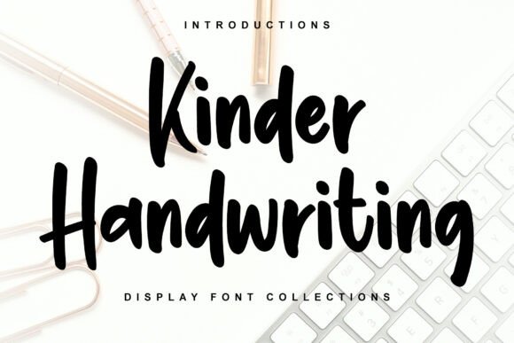 Kinder Handwriting: A Festive Display Font for Handmade Crafters