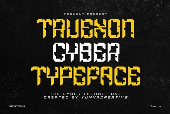 Truexon: A Display Font That Commands Attention in Tech Campaigns