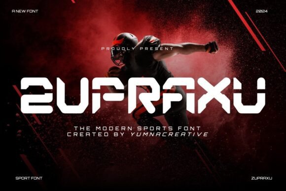 Zupraxu: A Modern Sport Display Font Built for Impact